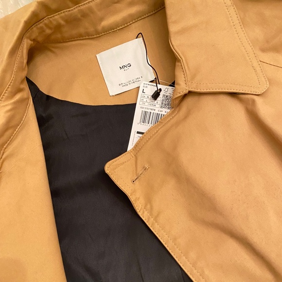 NEW MNG Mango suit belted trench coat tan brown Beige - Picture 4 of 6